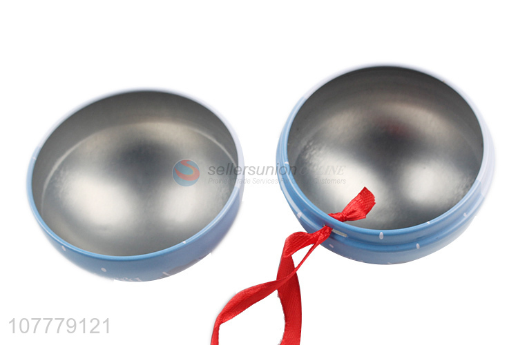 Hot Selling Colorful Tin Ball Tin Box Christmas Ball