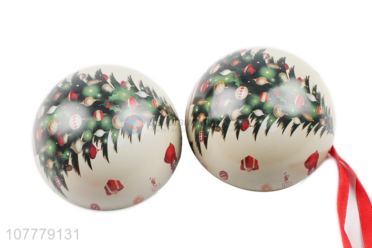 Wholesale Christmas Decoration Christmas Ball Tin Box