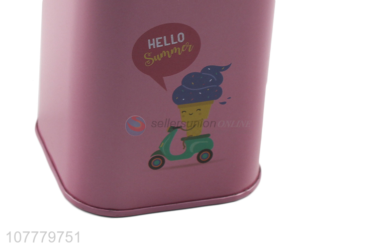 Good Sale Square Money Box Cartoon Pattern Piggy Bank