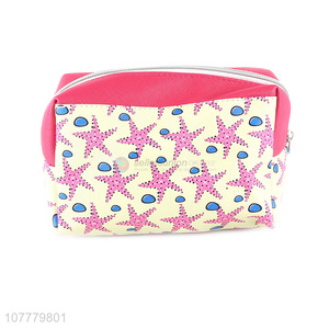 New products starfish pattern pvc cosmetic bag wash bag