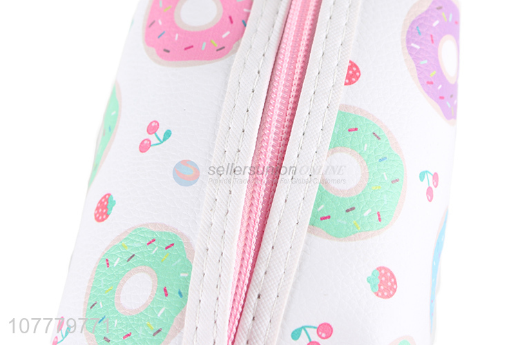 Recent product donut pattern pvc makeup bag cosmetic pouch