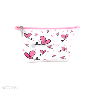 New arrival heart pattern pvc makeup bag cosmetic pouch