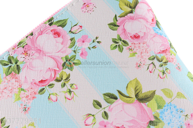 Hot selling flower pattern pvc cosmetic bag toiletry bag