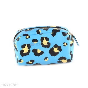 Good quality leopard pattern pvc cosmetic bag makeup pouch