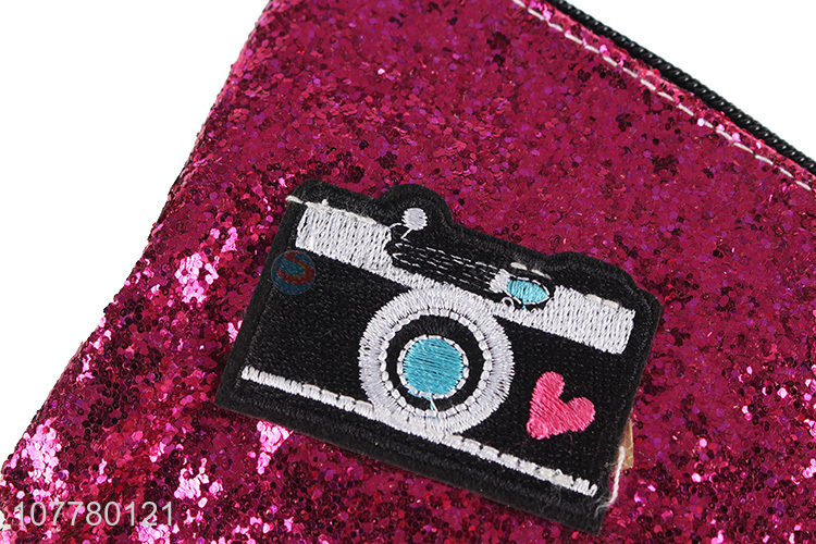 New arrival sequin cosmetic bag sequined toiletry bag for girls