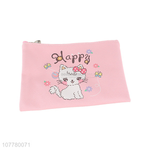 Hot products cartoon cat pvc makeup bag waterproof cosmetic case