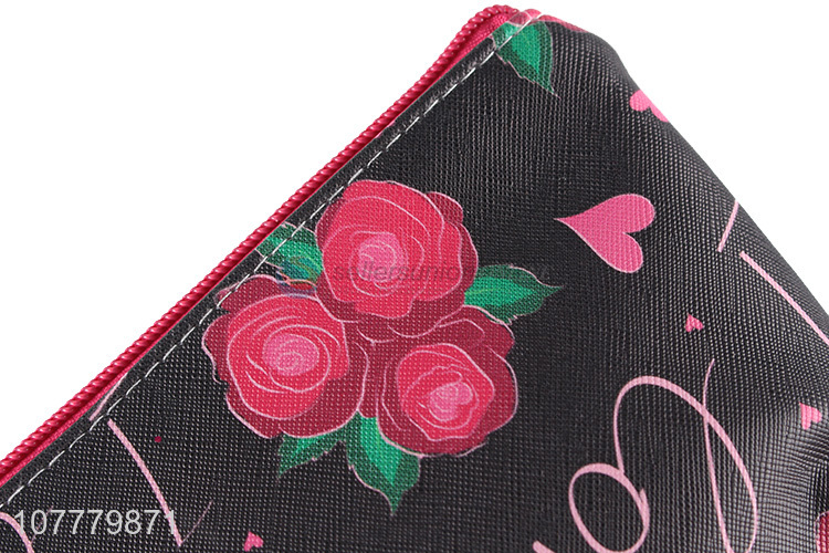 Hot products rose pattern pvc makeup bag trave toiletry bag