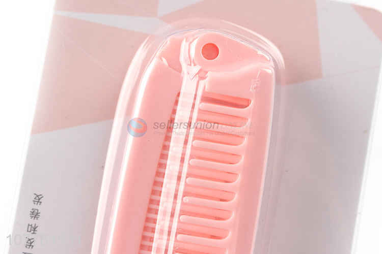 Multi-function pink plastic beauty makeup comb