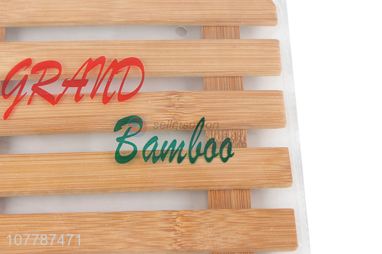 Wholesale square bamboo bowl mat convenient heat insulation pad