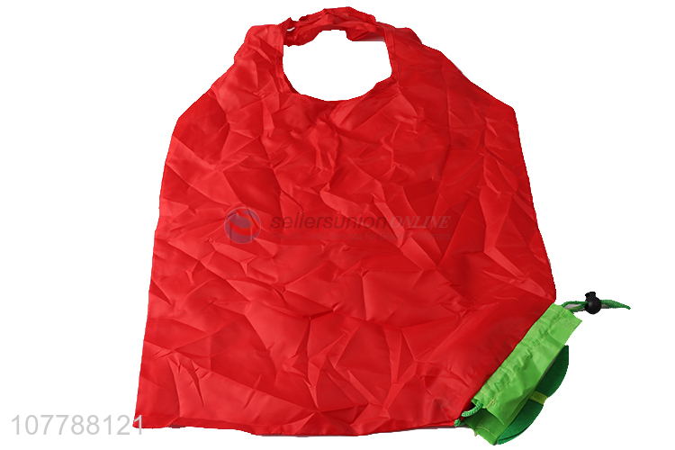 Fashionable product red supermarket shopping bag with apple pattern