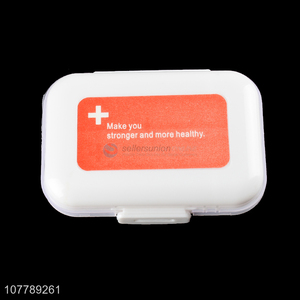Wholesale travel 8 compartments plastic medicine box 8 compartments vitamin case