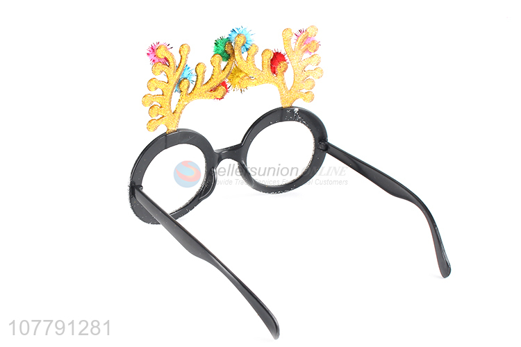 Hot sale antler decoration party holiday glasses