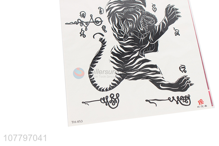 Hot product body decorative waterproof tiger tattoo sticker