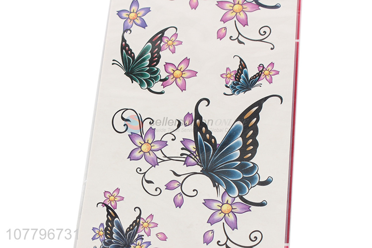 Waterproof women butterfly tmporary tattoo sticker