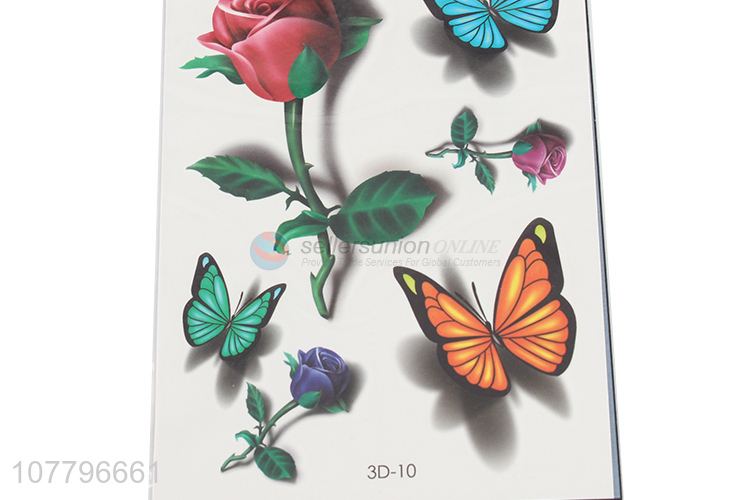 Wholesale cheap price colourful flower body tattoo sticker