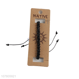 High quality black bracelet handmade bead chain