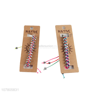 Creative fashion color string bead hand-woven bracelet