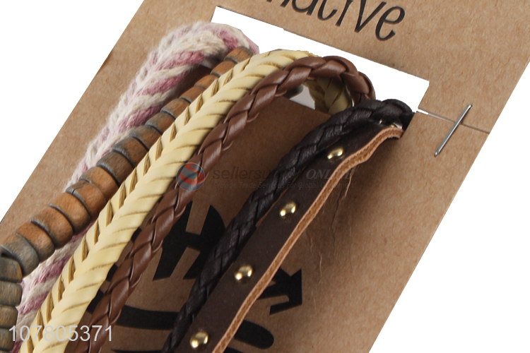 Factory wholesale ladies hand woven bracelet