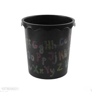 Cool design black plastic waste <em>basket</em> trash can for sale