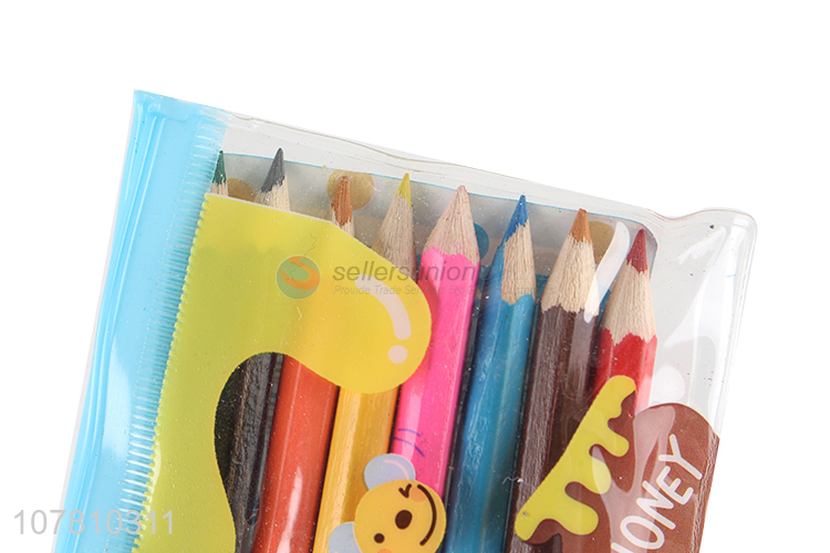 Most popular wooden color pencil set for kids drawing stationery