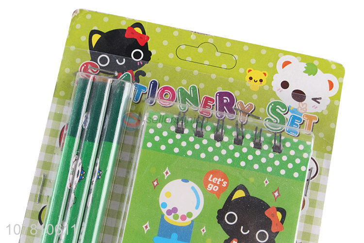 Most popular children stationery set notebook pencils eraser