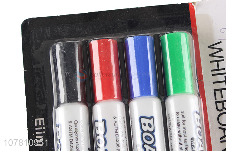 High quality 4 colors whiteboard markers permanent marker pens