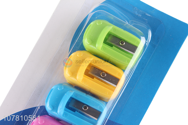 Good quality mini car shape pencil sharpener for students kids