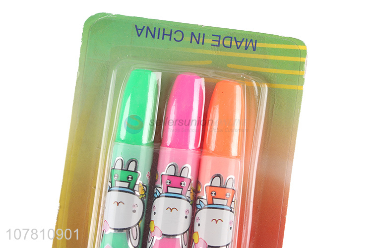 Hot products 3 colors fluorescent pen student marker pens