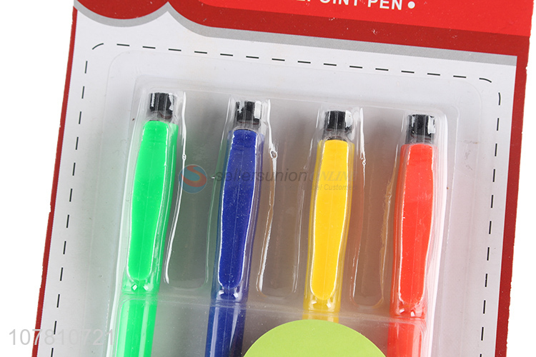 Wholesale stationery set ball-point pen and sticky note set