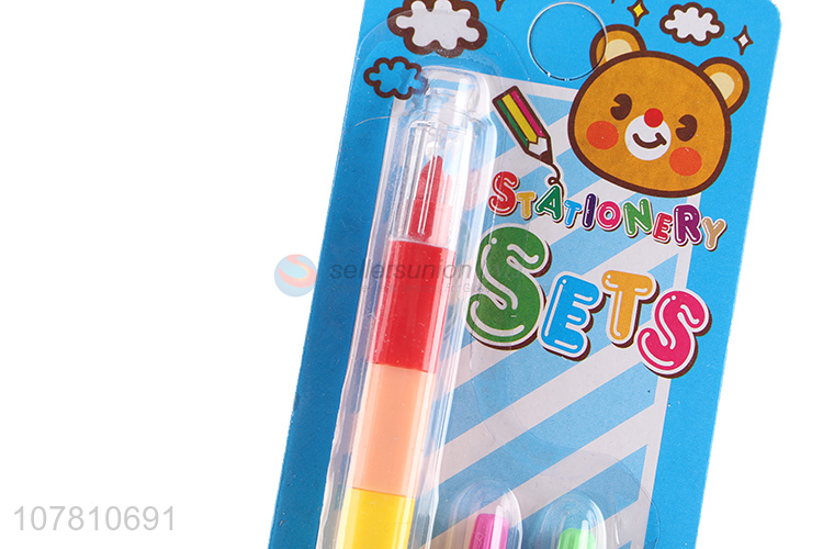 China supplier kids stationery set water color pen and eraser set