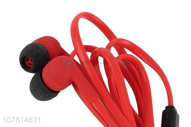 Yiwu wholesale red universal in-ear mobile phone headset