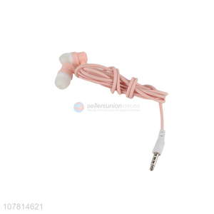 Creative female pink earphone in-ear phone headset