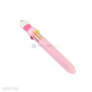 Wholesale low price pink cake 10color ballpoint pen