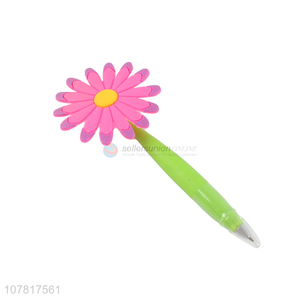 Good selling cute flower ballpoint pen for stationery