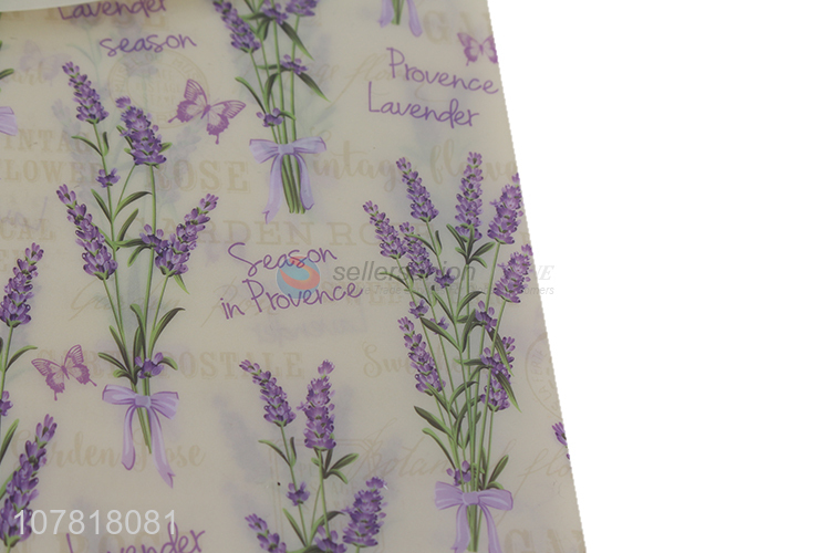 Creative Design Lavender Printed Plastic Folder