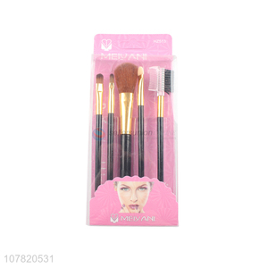 Custom 5 Pieces Eyeshadow Brush Powder Brush Eyebrow Brush Set