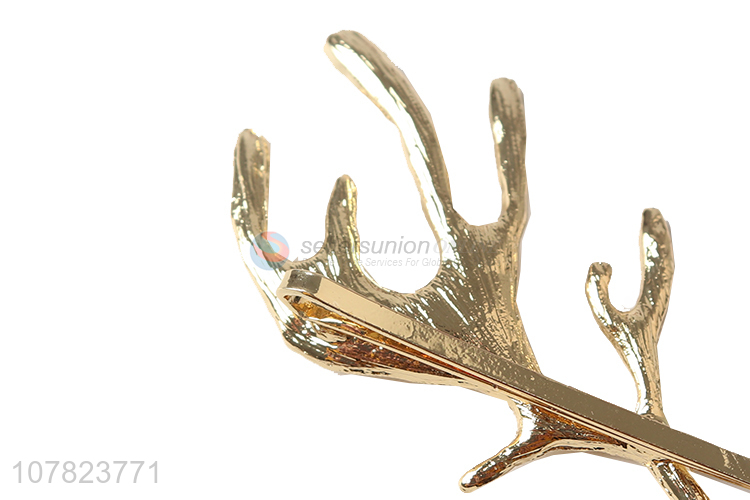 Creative golden ladies metal hairpin antler hairpin