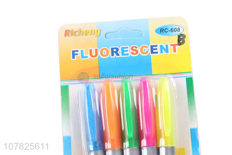 Factory direct sale multicolor highlighter pen marker pen set