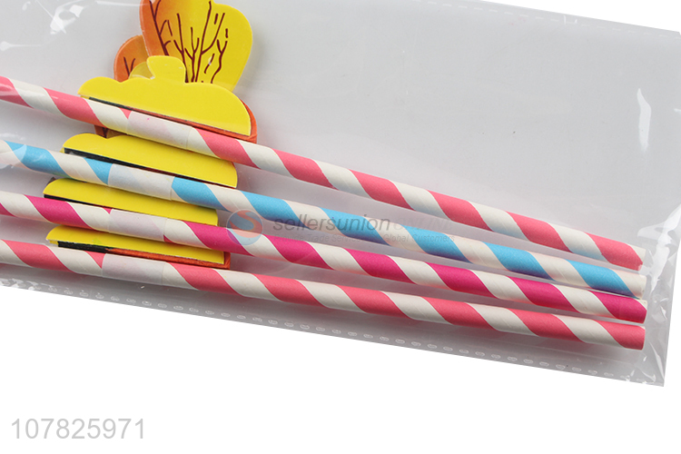 Wholesale colorful disposable biodegradable paper straw