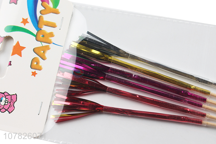 Top selling colourful food fireworks foil wooden sticks