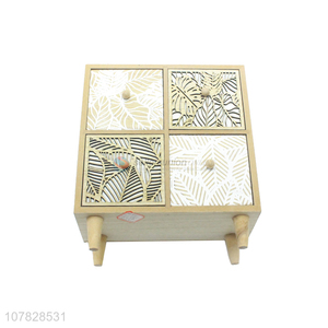 Newest American style storage box carved jewelry box tabletop organizer