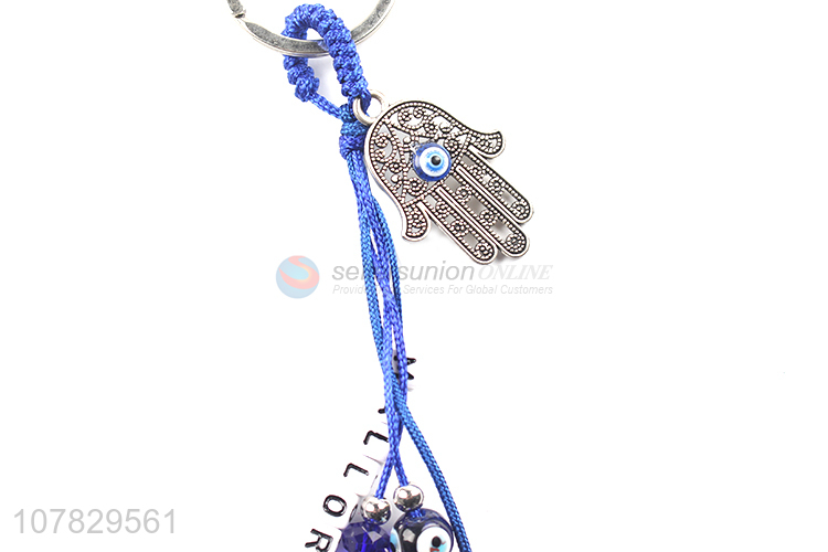 Hot sale blue creative woven rope bead chain backpack pendant