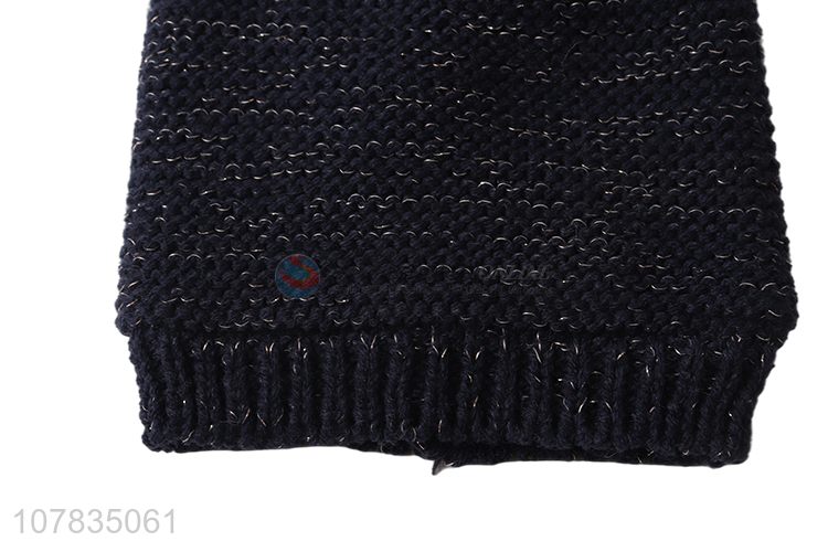 Yiwu market women winter knitted hat ladies knitting beanies wholesale