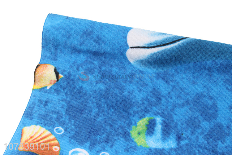 Factory Wholesale Ocean Printing Rectangle Bath Towel