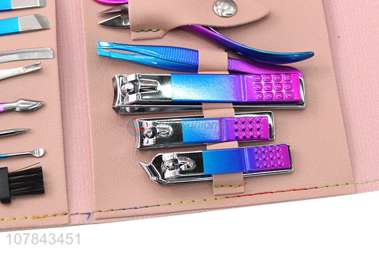 Factory supply colorful carbon steel nail cutter kit pedicure set