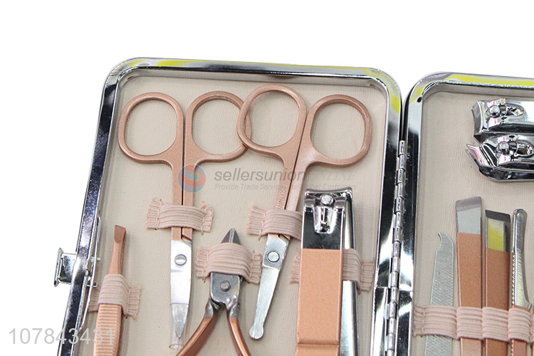 High quality rose gold carbon steel nail cutter kit beauty products