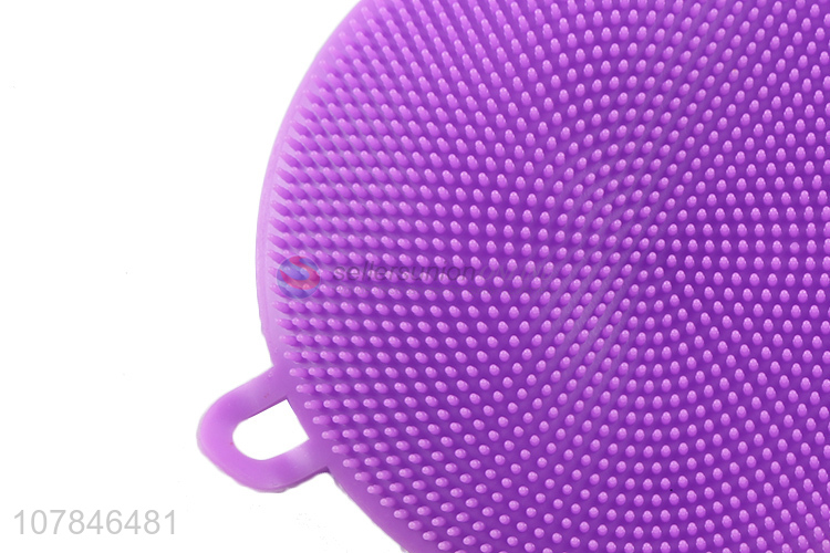 Low price purple silicone pot brush for kitchen cleaning