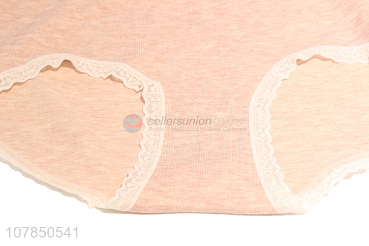 Hot sale pink seamless high waist panties for ladies