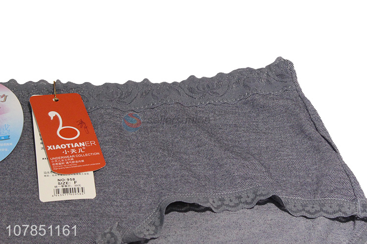 Good wholesale price gray mid-waist seamless panties