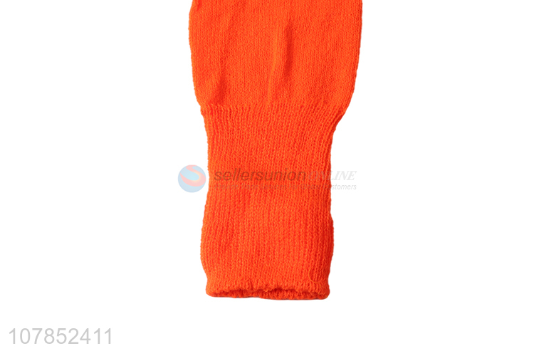 New arrival fluorescent color knitting fingerless gloves elbow mittens